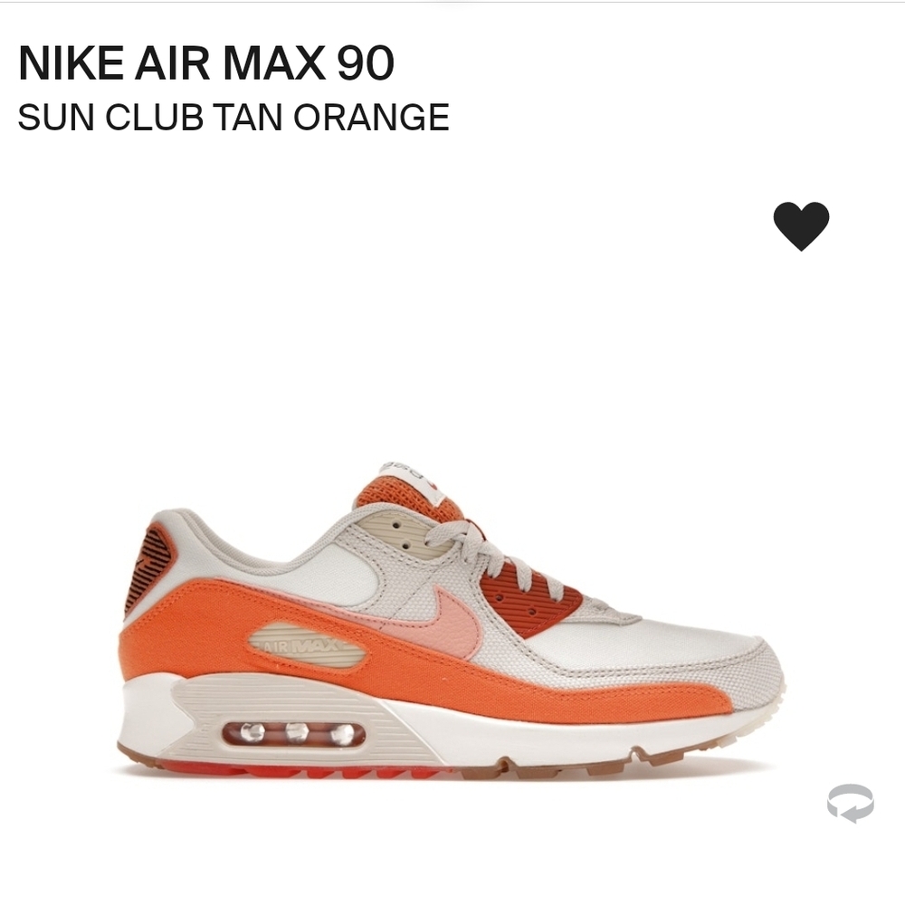 Air Max 90 Sun Club Sneakers in Tan and Orange